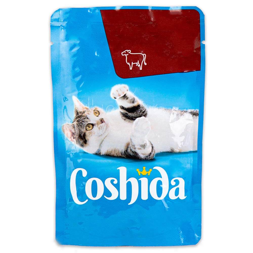 پوچ گربه کوشیدا طعم بیف وزن ۱۰۰ گرم ايران پت استور